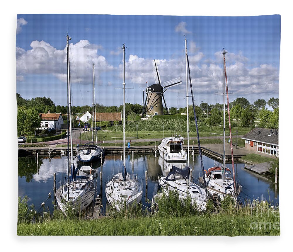 Brouwershaven Fleece Blanket featuring the photograph 110613p055 by Arterra Picture Library