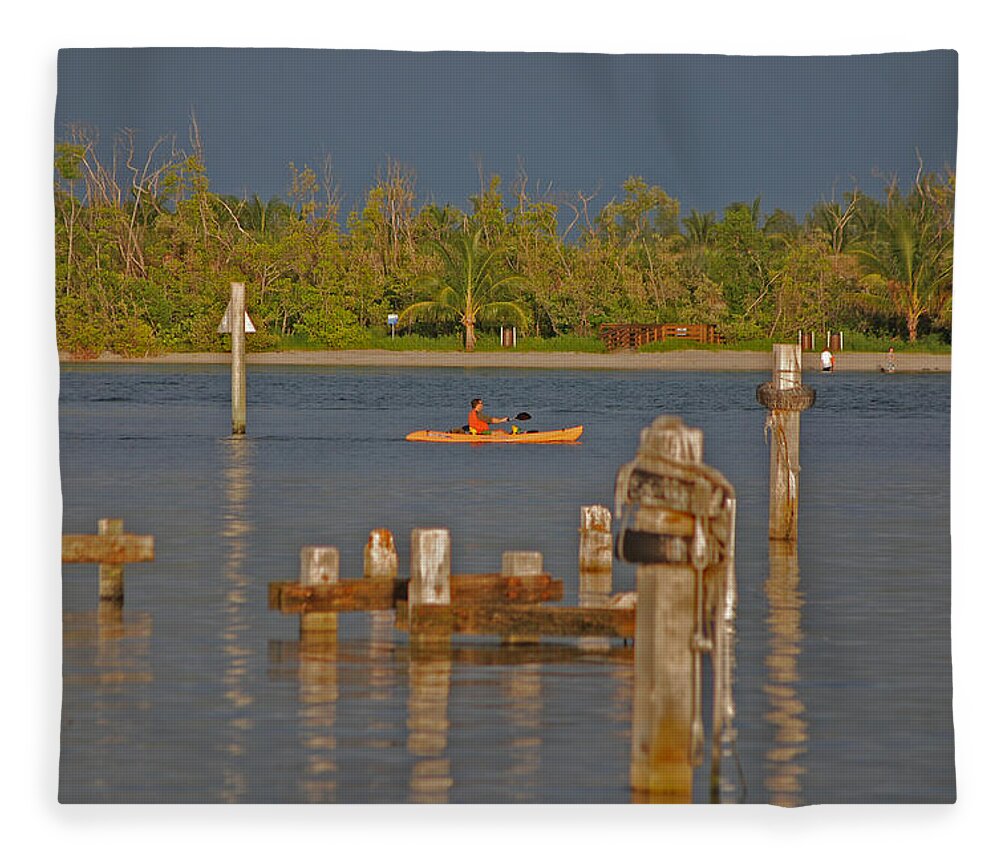 Kayak Fleece Blanket featuring the photograph 12- Kayak by Joseph Keane