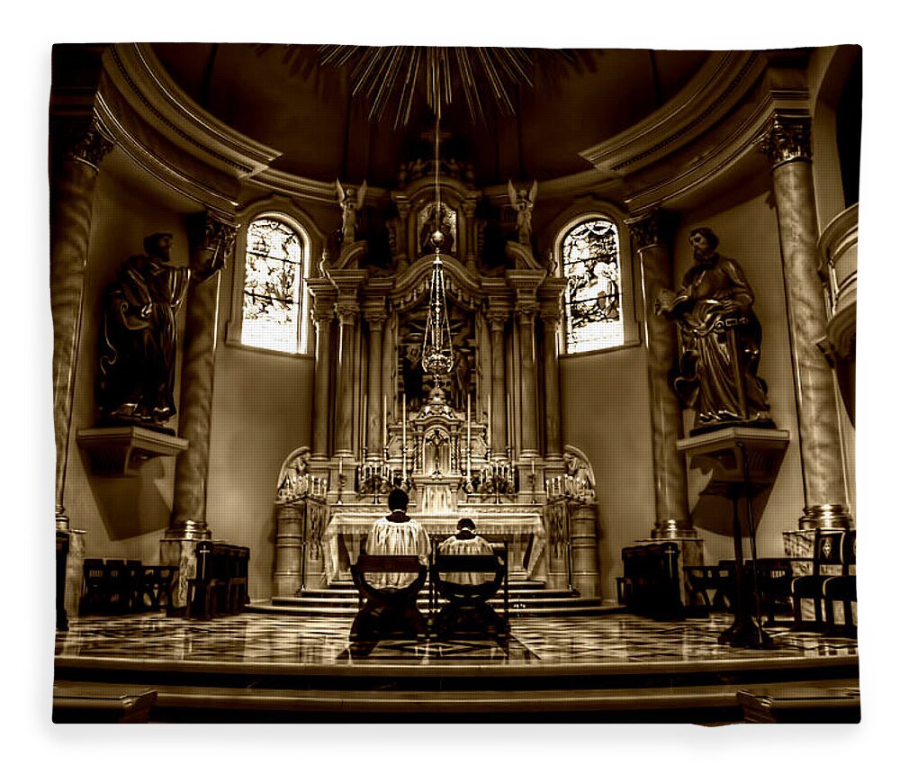 Mn Church Fleece Blanket featuring the photograph Church of Saint Agnes #7 by Amanda Stadther