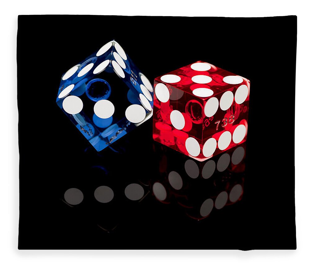 Dice Fleece Blanket featuring the photograph Colorful Dice by Raul Rodriguez