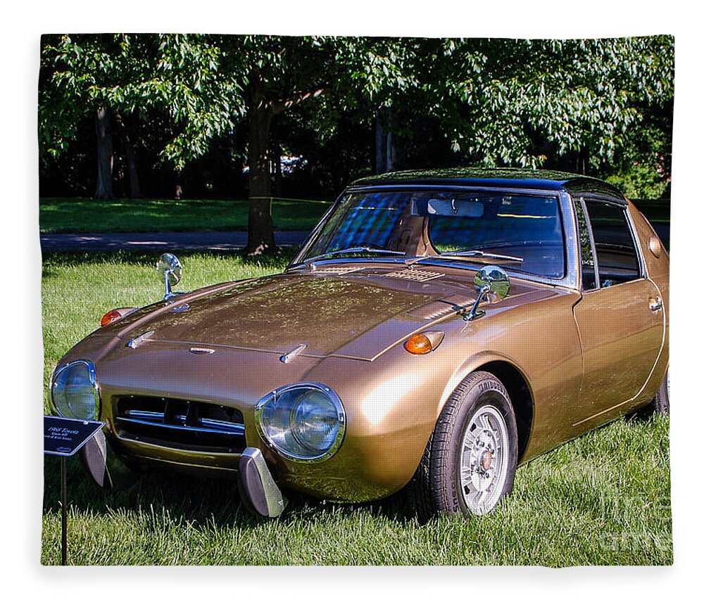 1968 Toyota Sports 800 Fleece Blanket featuring the photograph 1968 Toyota Sports 800 by Grace Grogan