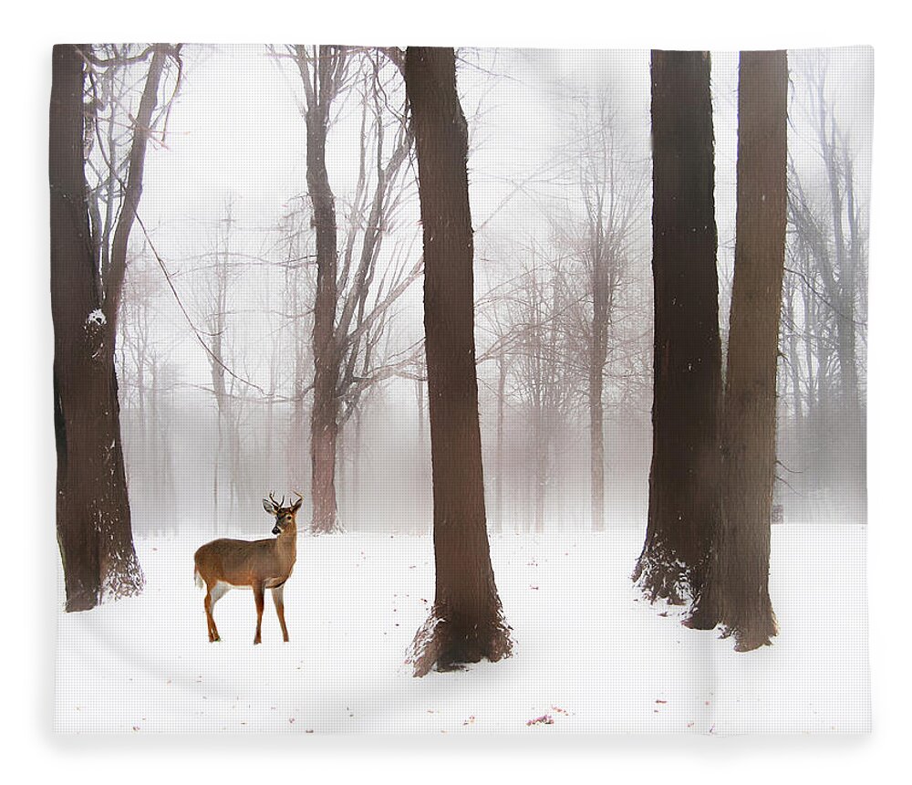 Winter Fleece Blanket featuring the photograph As Winter Calls #2 by Jessica Jenney