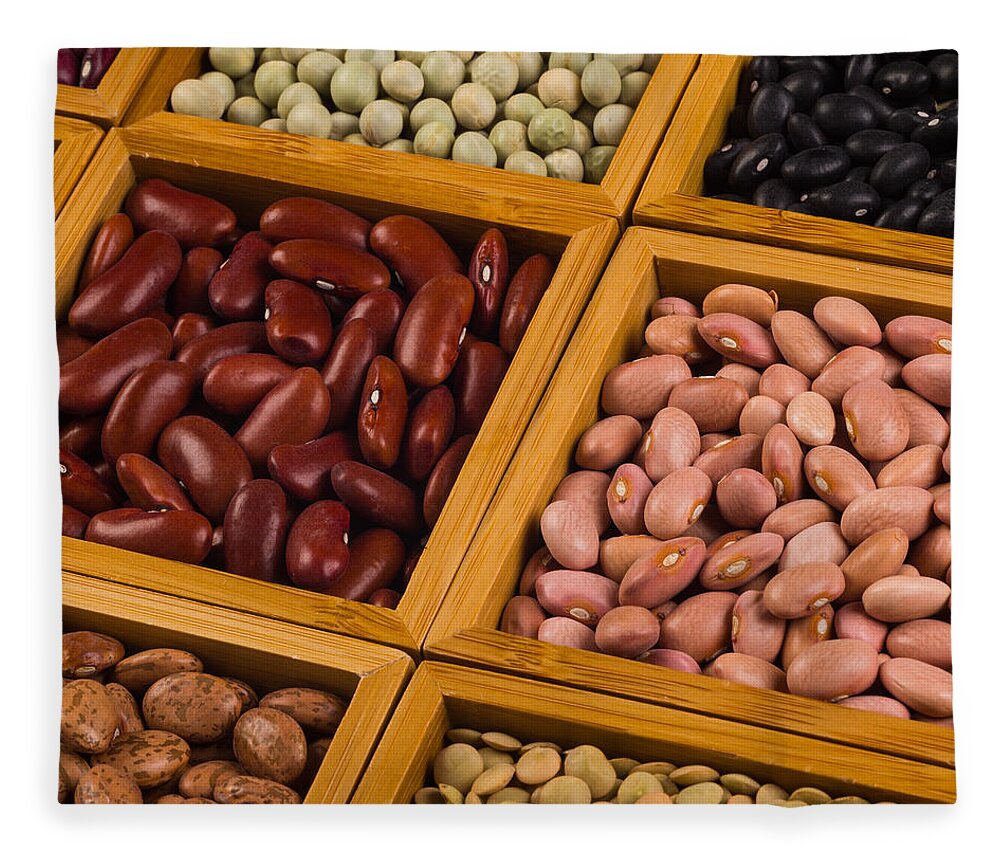 Agricultural Fleece Blanket featuring the photograph Boxes of beans #2 by Raul Rodriguez