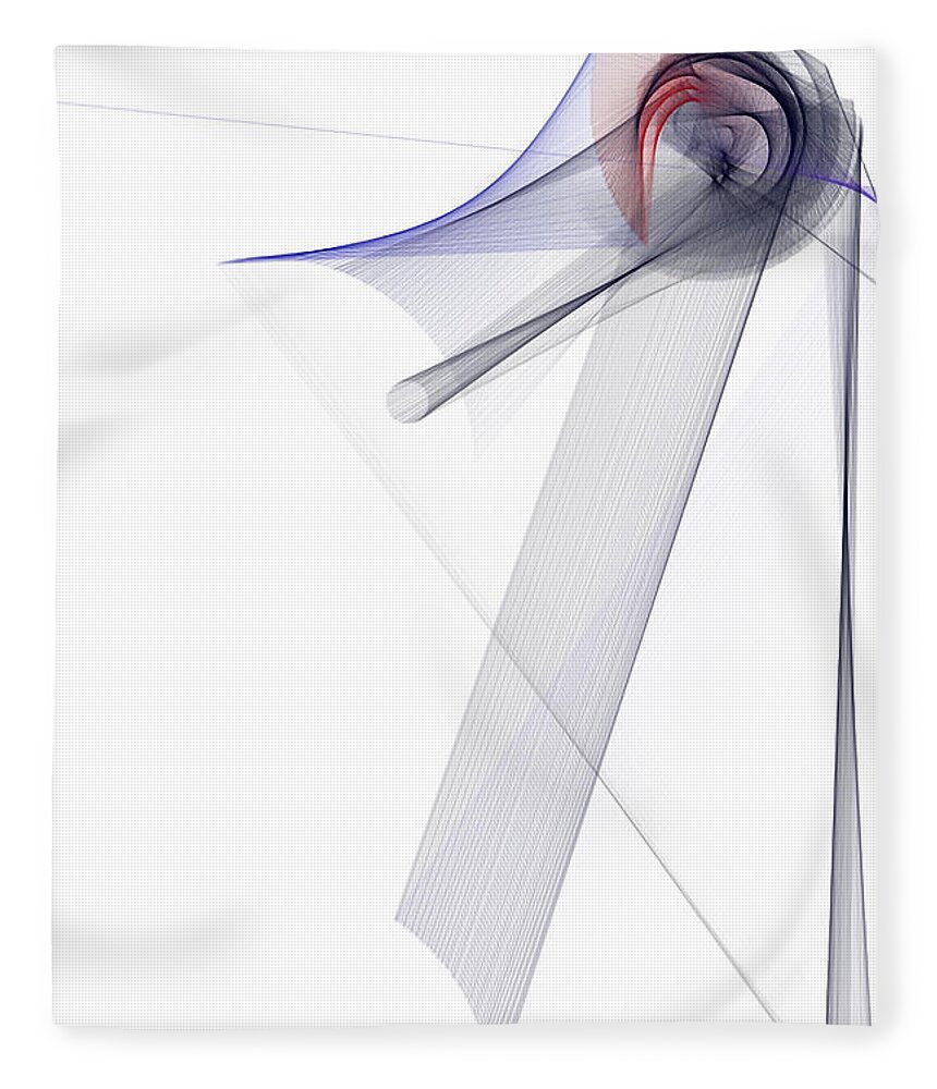 Abstract Art Fleece Blanket featuring the digital art Color Symphony by Rafael Salazar