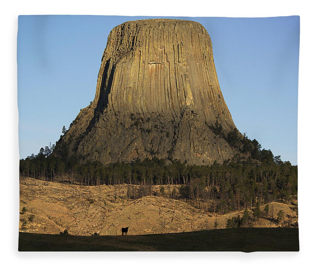 Kevin Schafer Fleece Blanket featuring the photograph Devils Tower National Monument Wyoming #2 by Kevin Schafer