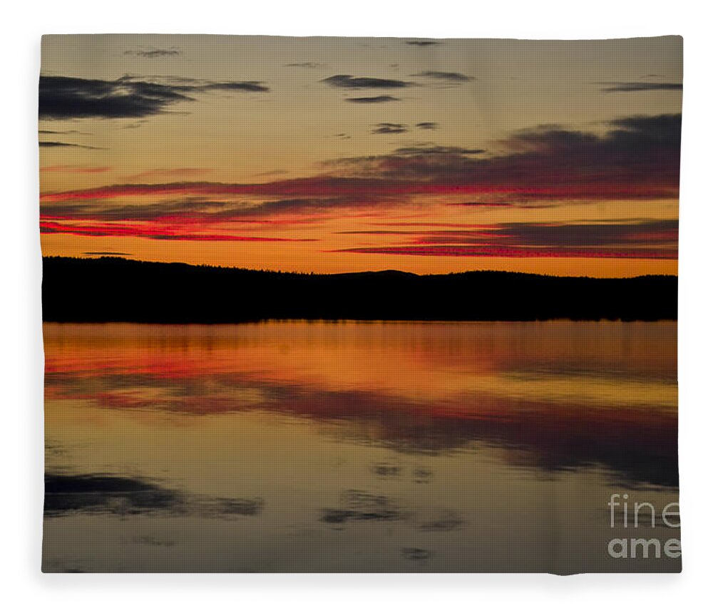 Water Fleece Blanket featuring the photograph Evening Sky by Heiko Koehrer-Wagner