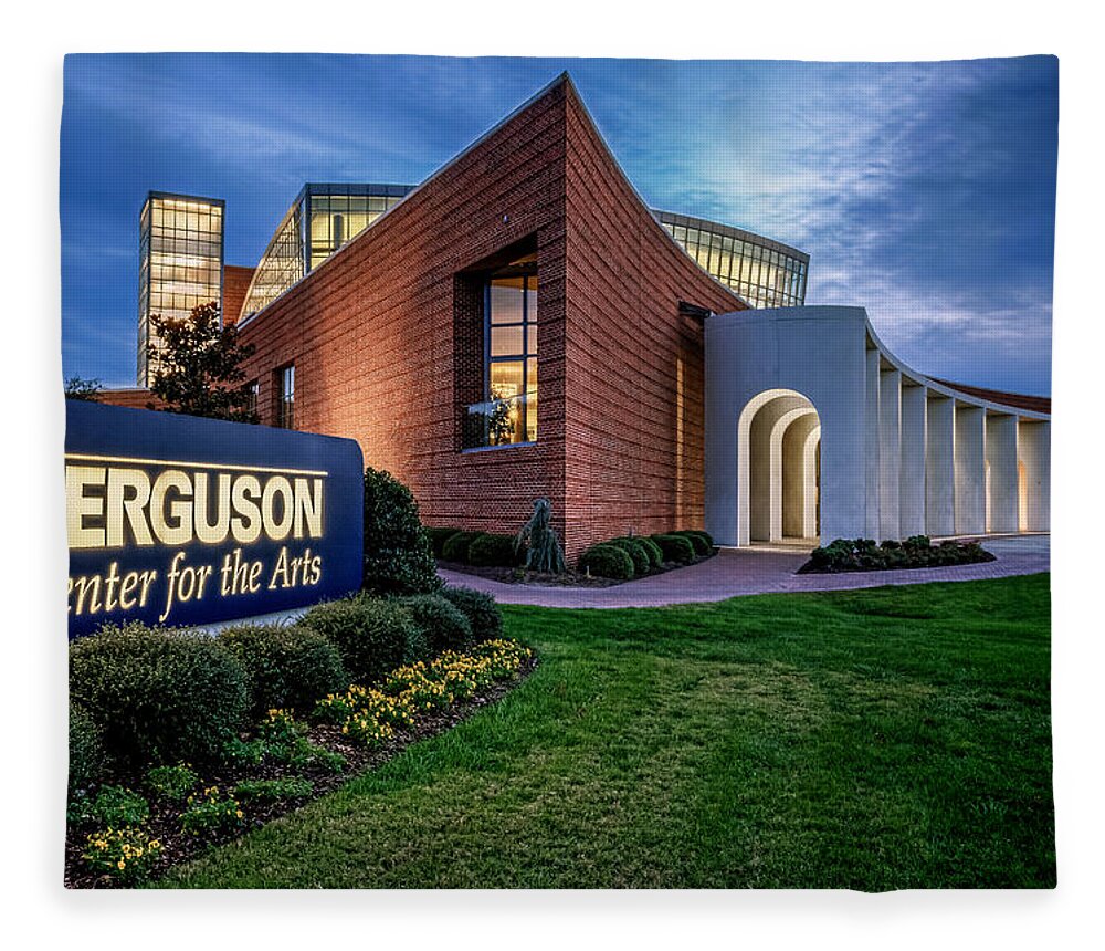 Cnu Fleece Blanket featuring the photograph Ferguson Center for the Arts #5 by Jerry Gammon