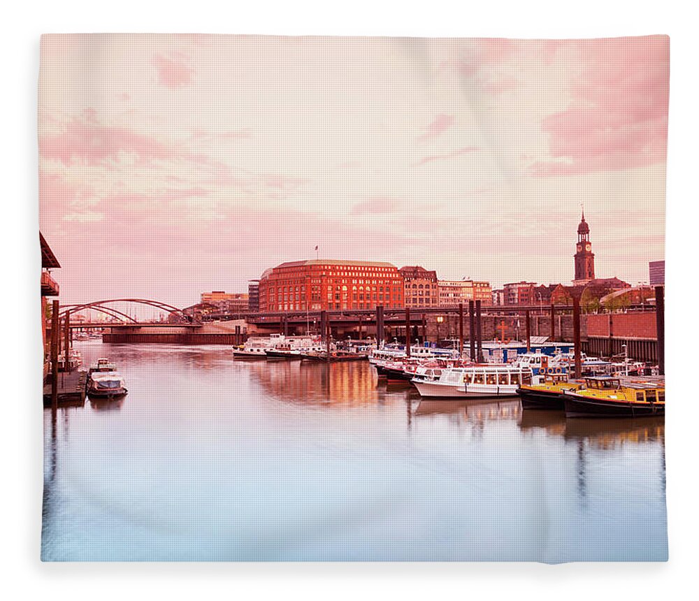 Tourboat Fleece Blanket featuring the photograph Germany, Hamburg, View Of Saint #2 by Westend61