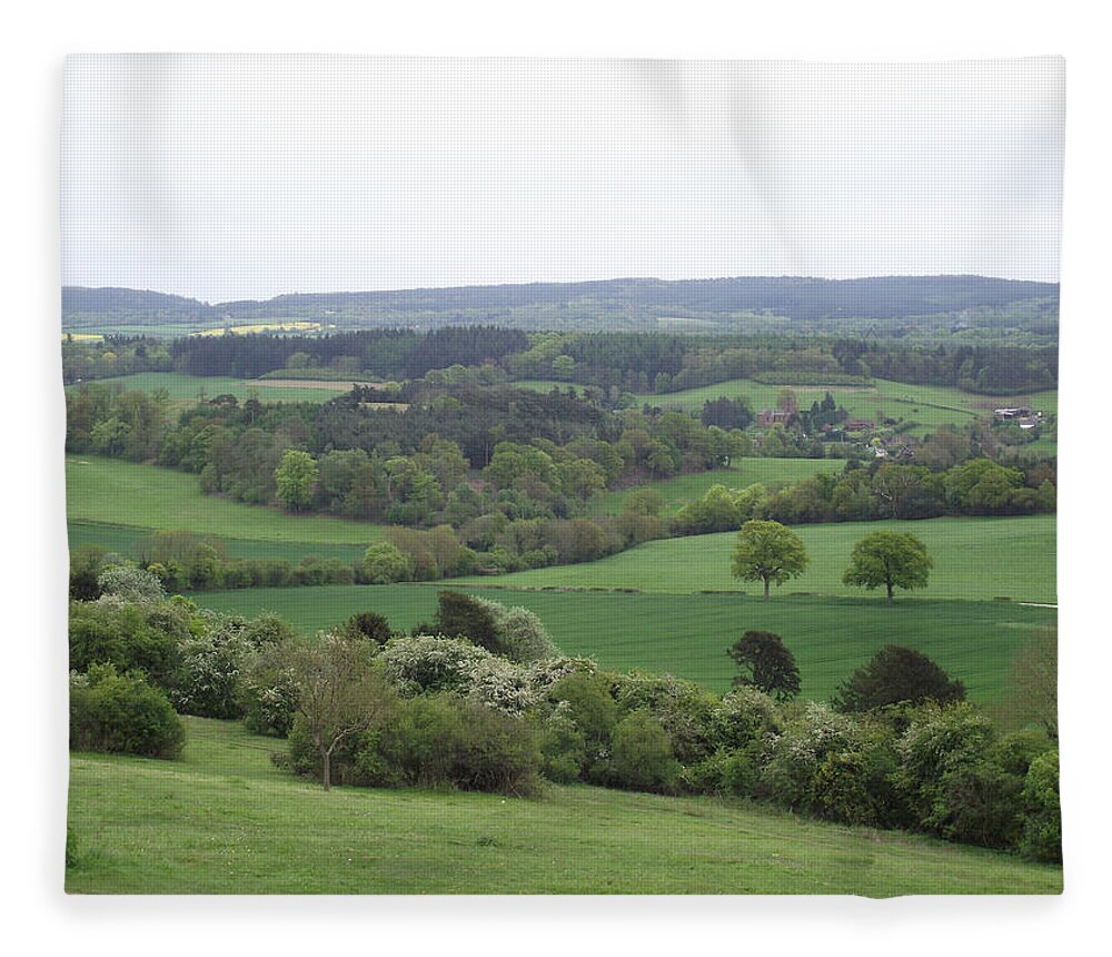 Landscape Fleece Blanket featuring the photograph Green and Pleasant Land by Jayne Wilson
