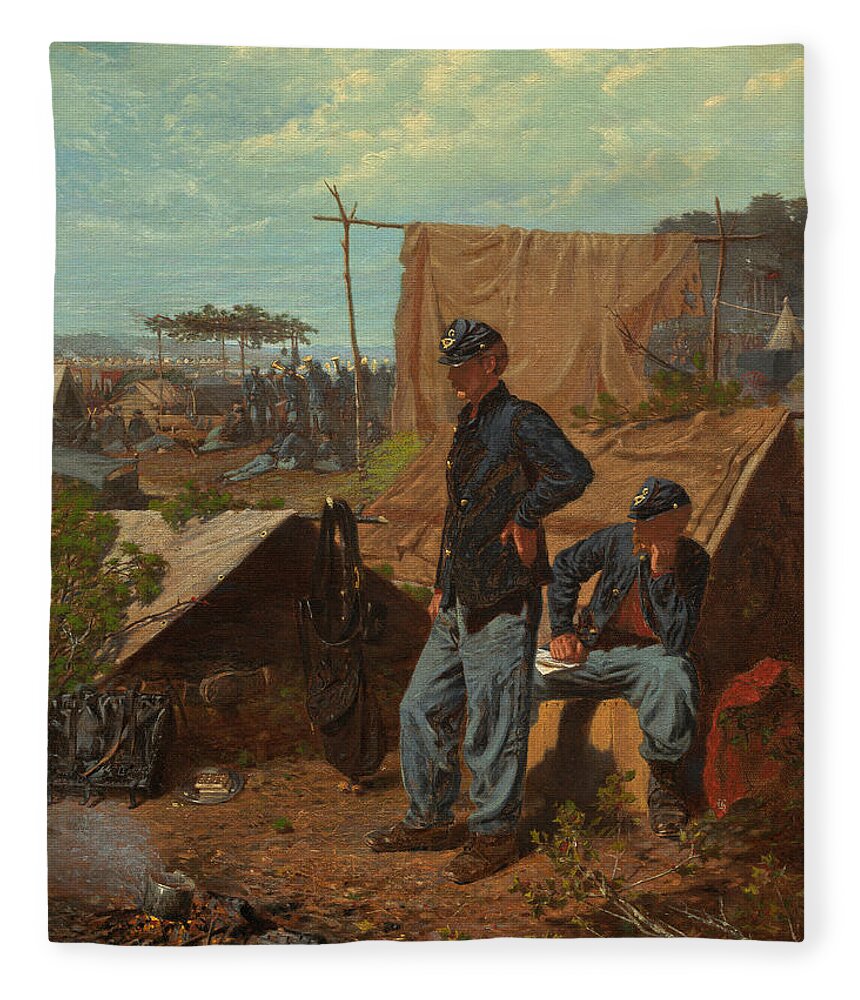 Winslow Homer Fleece Blanket featuring the painting Home Sweet Home #5 by Winslow Homer