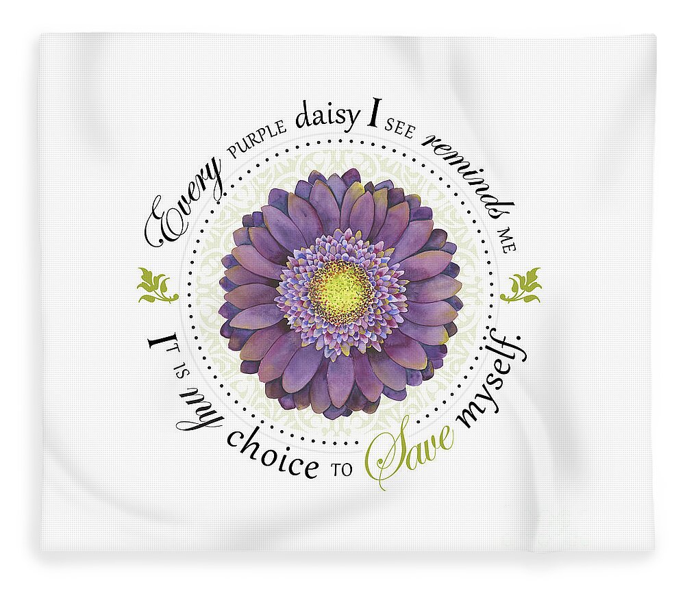 Affirmation Fleece Blanket featuring the digital art It's My Choice to Save Myself #1 by Amy Kirkpatrick