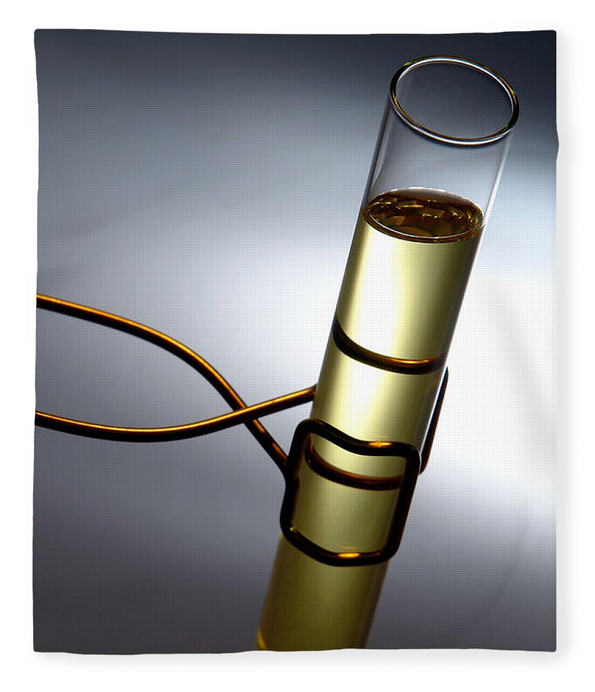 Test Fleece Blanket featuring the photograph Laboratory Test Tube in Science Research Lab #2 by Science Research Lab
