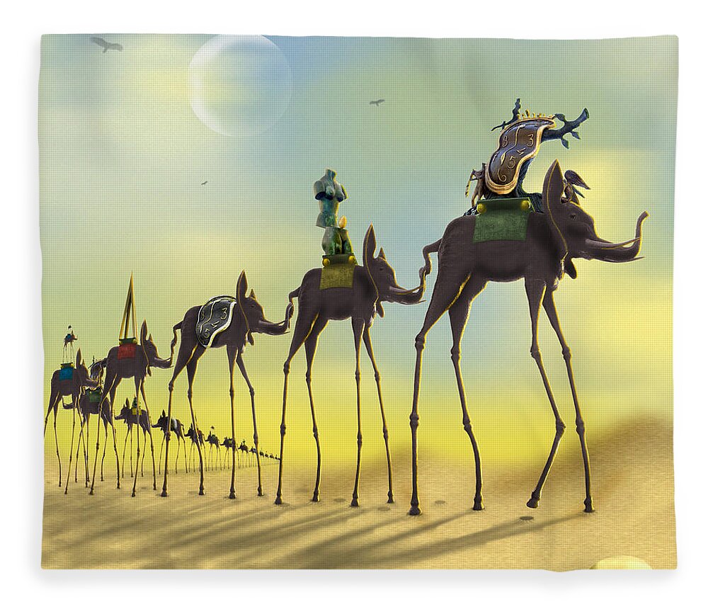 Surrealism Fleece Blanket featuring the photograph On the Move by Mike McGlothlen