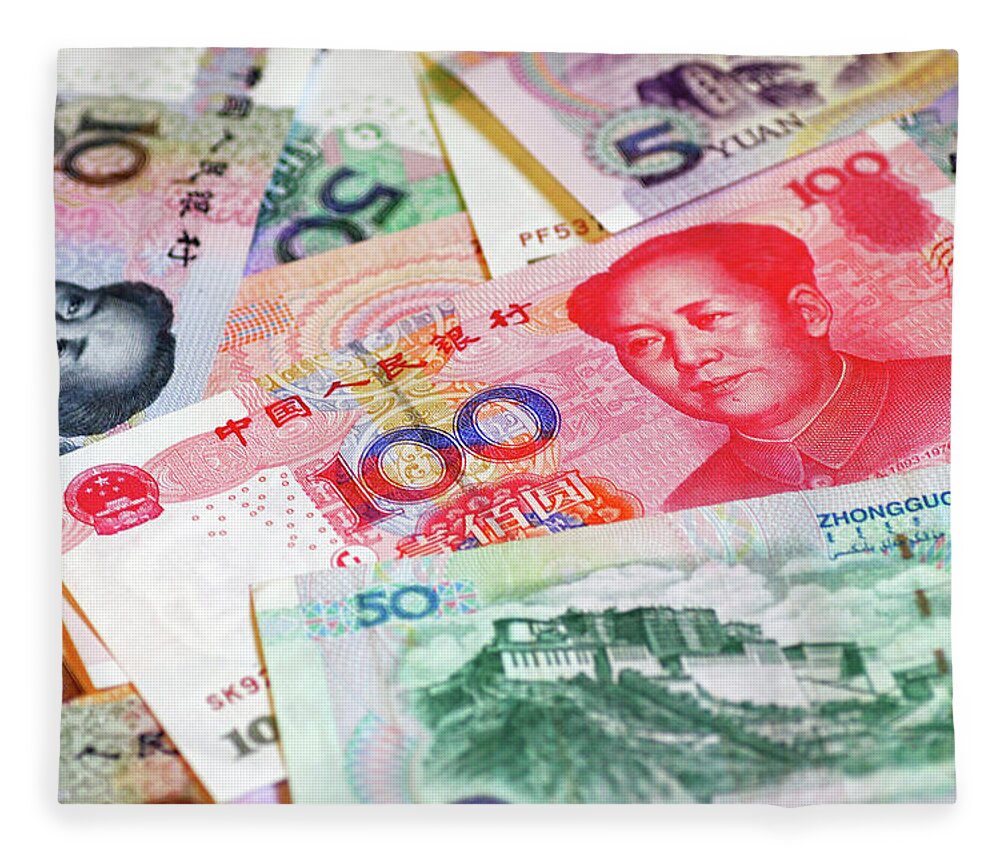 Chinese Culture Fleece Blanket featuring the photograph Renminbi by Thomas Ruecker