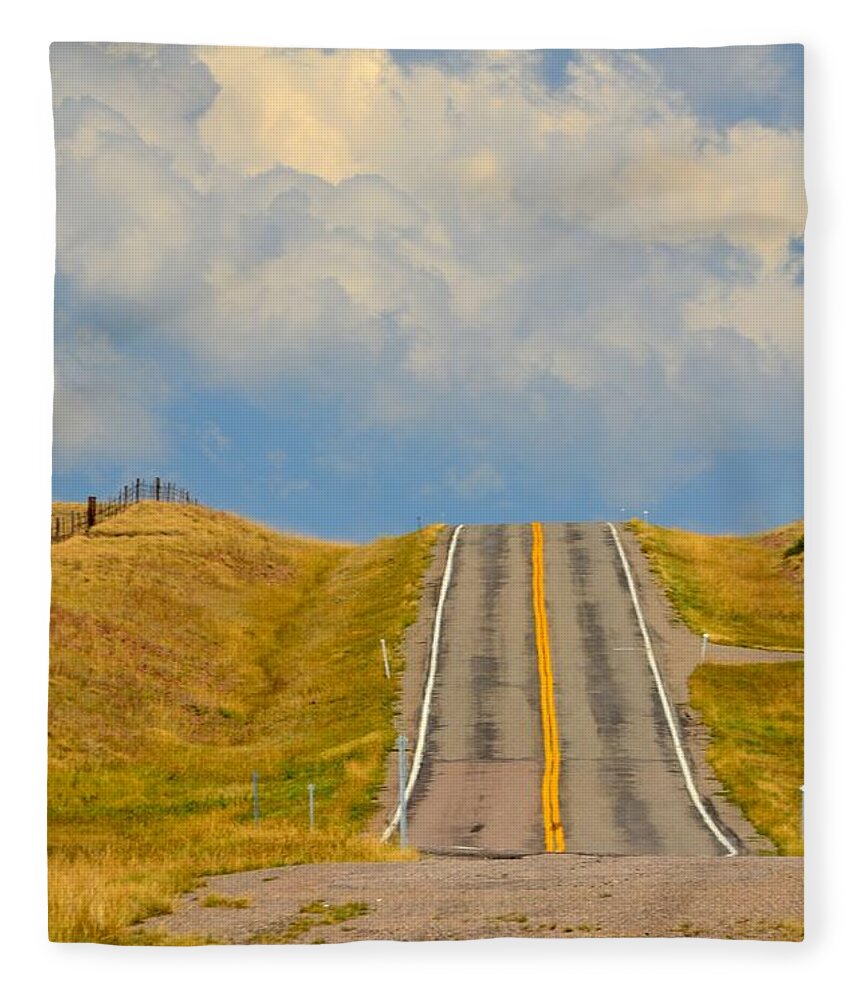 Abstract Fleece Blanket featuring the photograph Road to Nowhere by Lauren Leigh Hunter Fine Art Photography