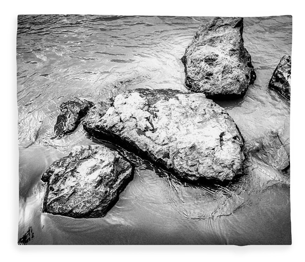 Alaska Fleece Blanket featuring the photograph Rocks in the River #2 by Andrew Matwijec