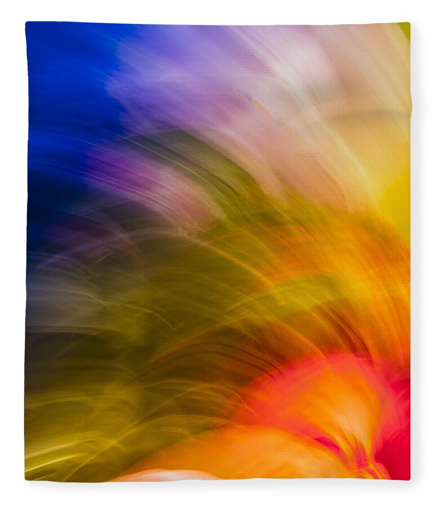 Abstract Flower Fleece Blanket featuring the photograph Summer Bloom by Jon Glaser