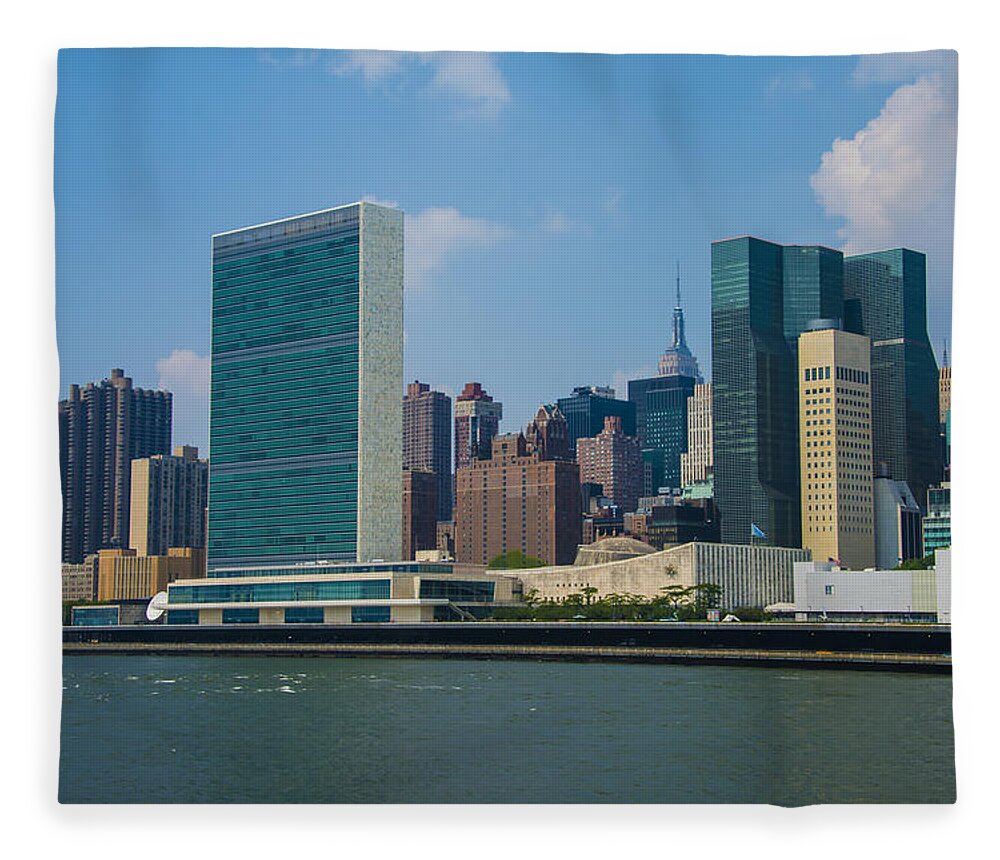 Fdr Fleece Blanket featuring the photograph United Nations #1 by Theodore Jones