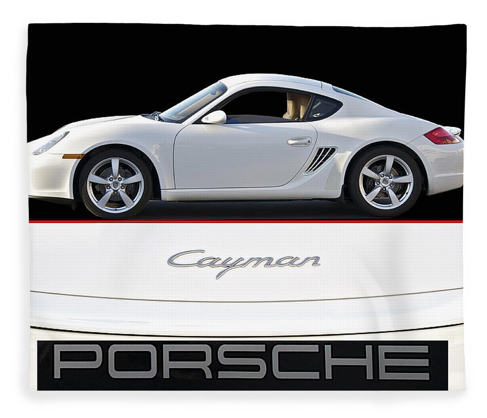Auto Fleece Blanket featuring the photograph 2012 Porsche Cayman R by Dave Koontz