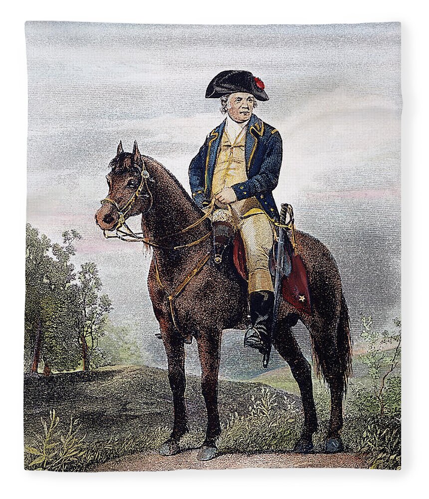 18th Century Fleece Blanket featuring the photograph Israel Putnam (1718-1790) #3 by Granger