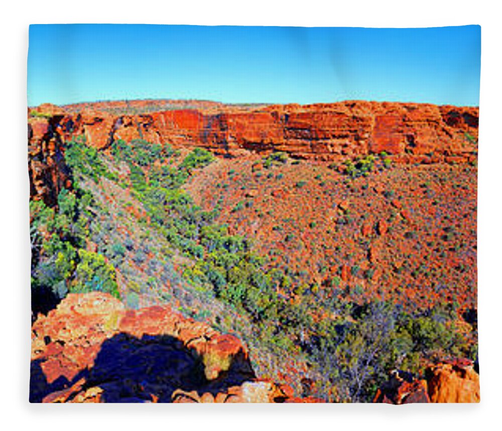 Kings Canyon Outback Landscape Central Australia Australian People Fleece Blanket featuring the photograph Kings Canyon #3 by Bill Robinson