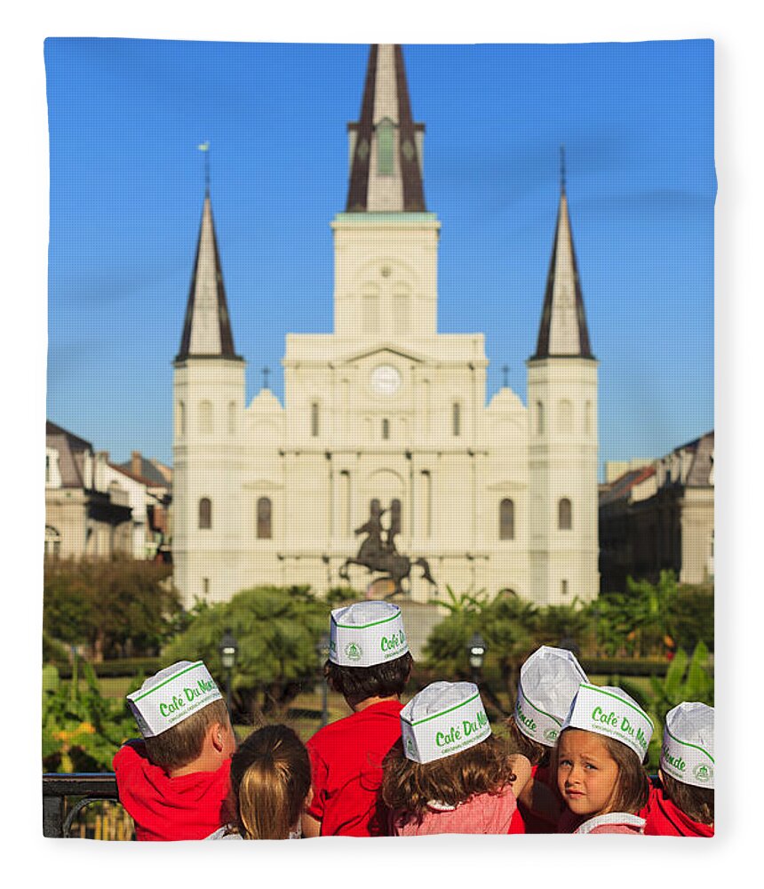 Architecture Fleece Blanket featuring the photograph Saint Louis Cathedral #3 by Raul Rodriguez