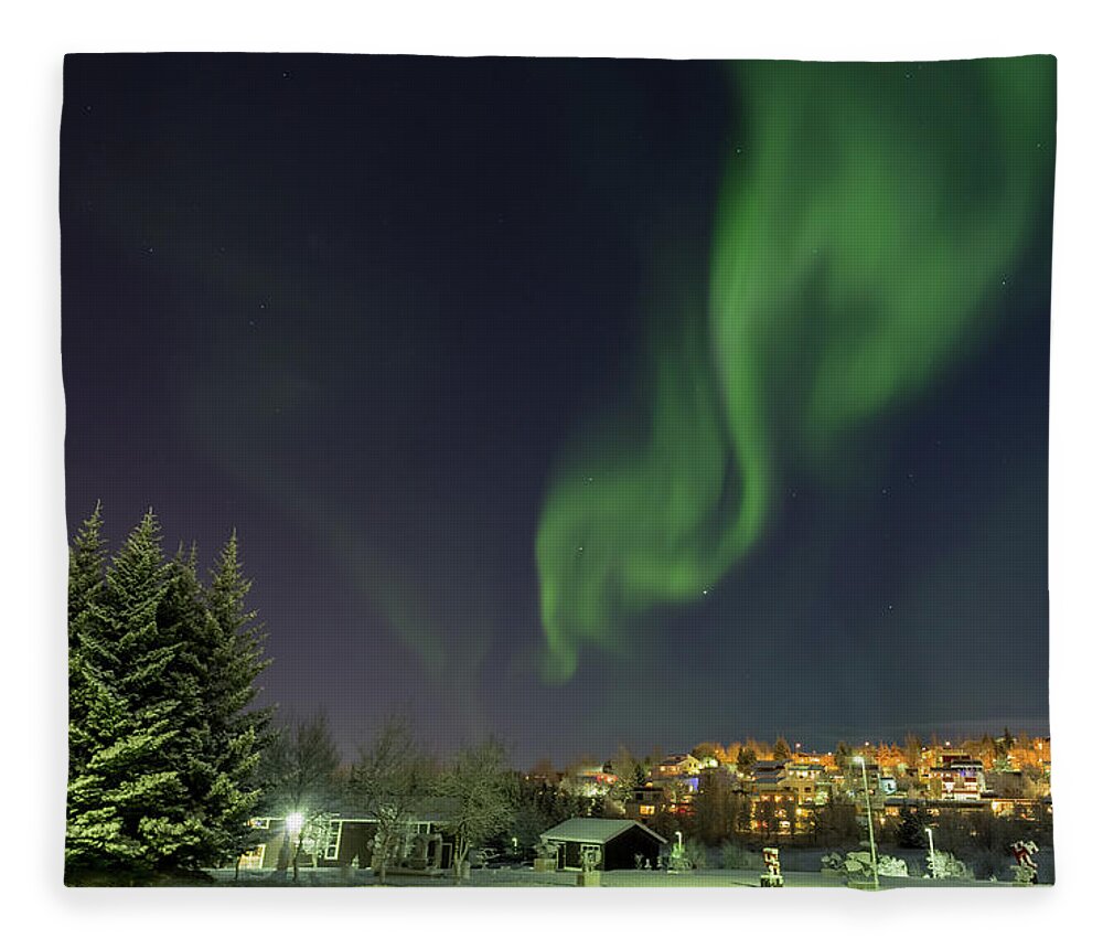 Scenics Fleece Blanket featuring the photograph Northern Lightsaurora Borealis #36 by Nurdugphotos