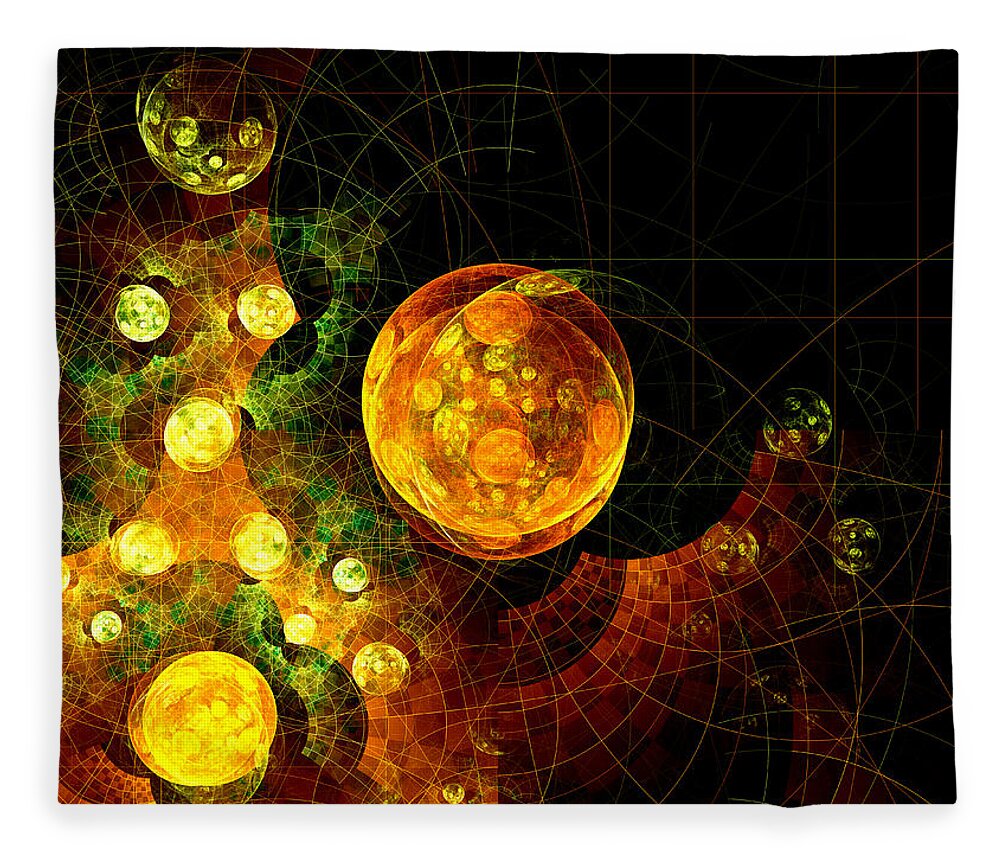 Abstract Fleece Blanket featuring the digital art 37 Tauri by Jeff Iverson