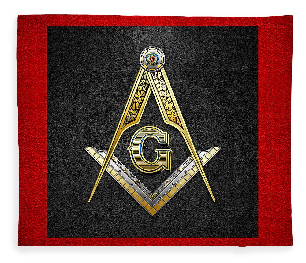 'ancient Brotherhoods' Collection By Serge Averbukh Fleece Blanket featuring the digital art 3rd Degree Mason - Master Mason Masonic Jewel by Serge Averbukh