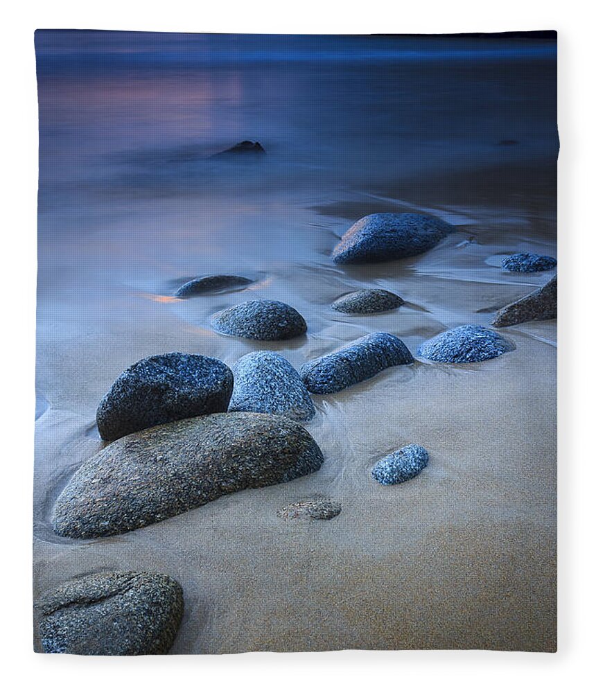 Seascape Fleece Blanket featuring the photograph Campelo Beach Galicia Spain by Pablo Avanzini