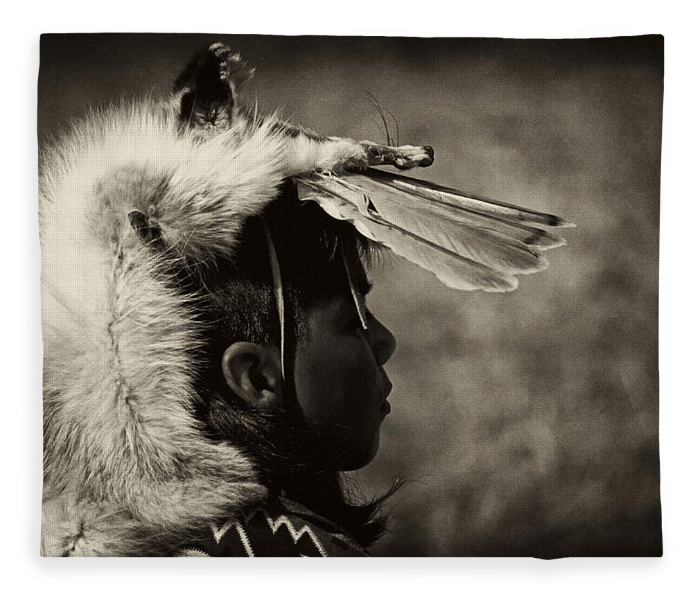 Pow Wow Fleece Blanket featuring the photograph 4 - Feathers by Paul W Faust - Impressions of Light