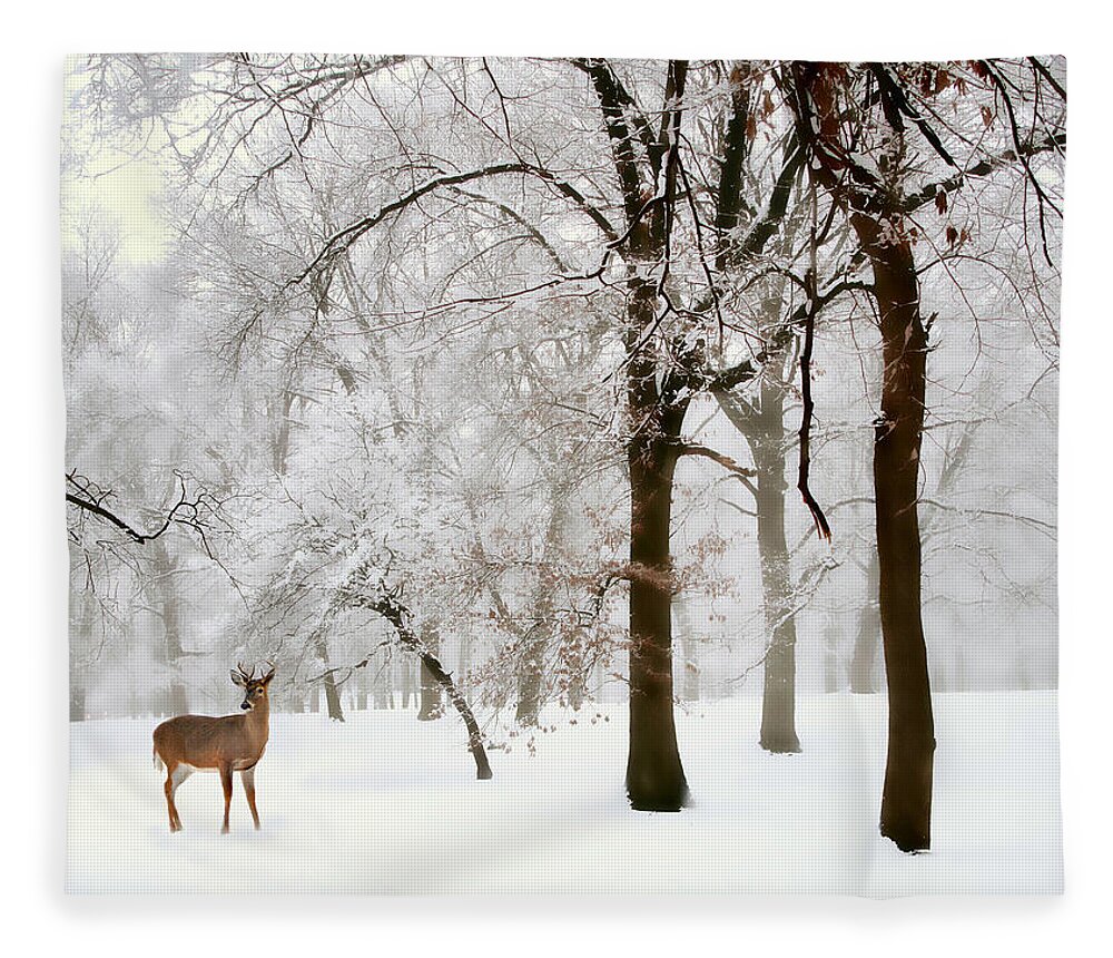 Winter Fleece Blanket featuring the photograph Winter's Breath by Jessica Jenney