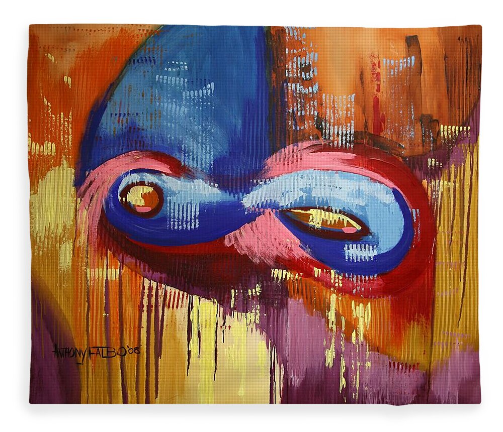 40 Days And 40 Nights Fleece Blanket featuring the painting 40 Days And 40 Nights by Anthony Falbo