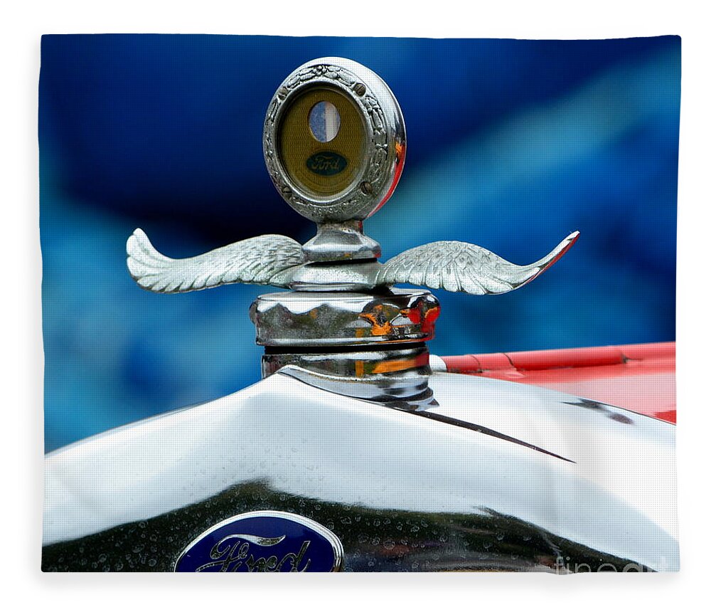 Ford Fleece Blanket featuring the photograph Classic Ford Detail #5 by Dean Ferreira