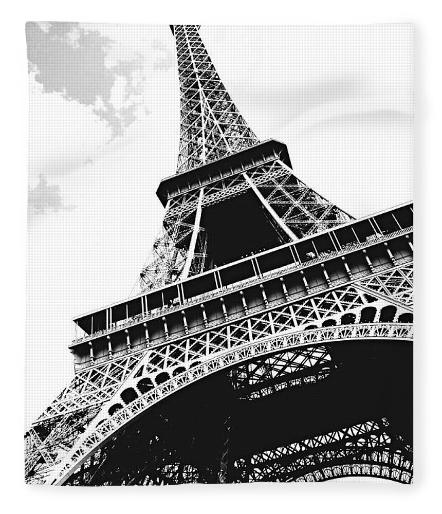 Eiffel Fleece Blanket featuring the photograph Eiffel tower by Elena Elisseeva