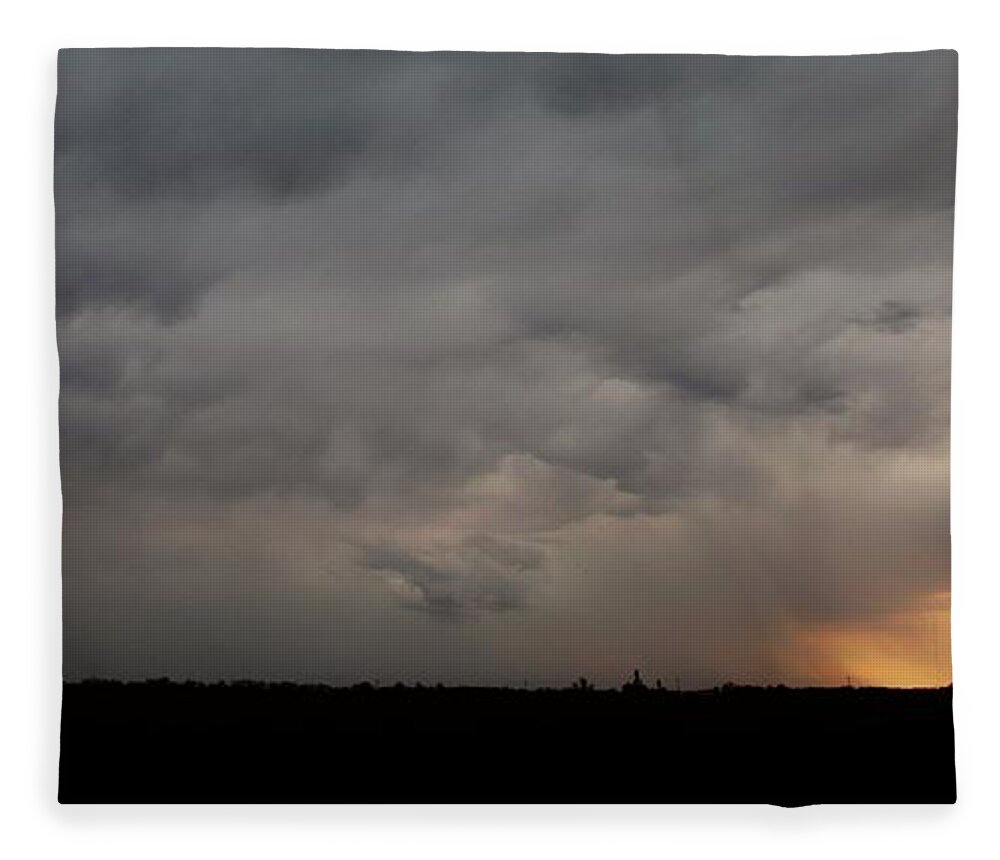 Stormscape Fleece Blanket featuring the photograph Let the Storm Season Begin #27 by NebraskaSC