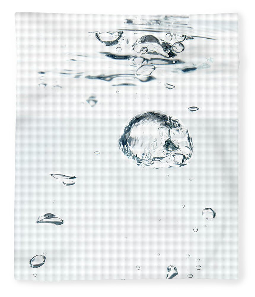 Underwater Fleece Blanket featuring the photograph Bubbles Underwater #8 by Sami Sarkis