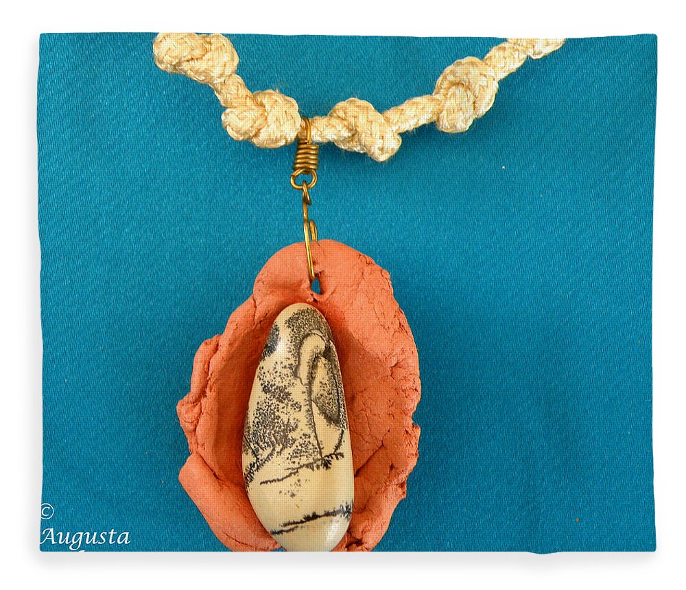 Augusta Stylianou Fleece Blanket featuring the jewelry Aphrodite Gamelioi Necklace by Augusta Stylianou