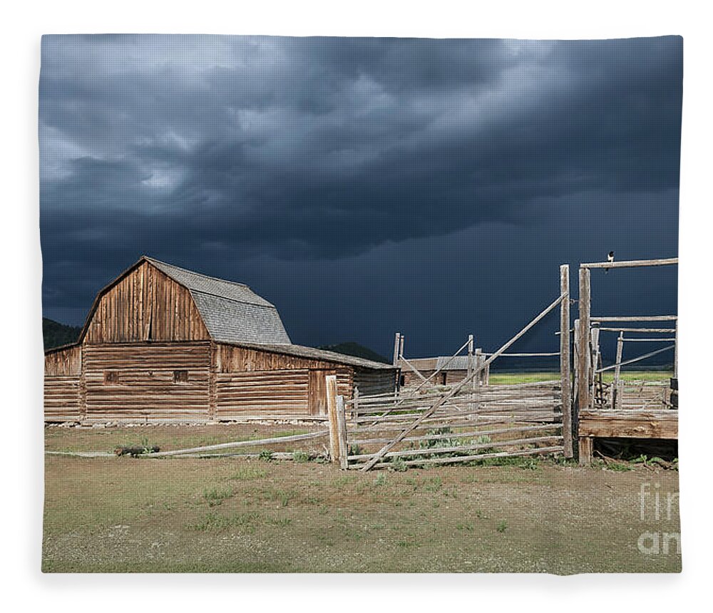 Barns Fleece Blanket featuring the photograph A Brief Moment by Sandra Bronstein
