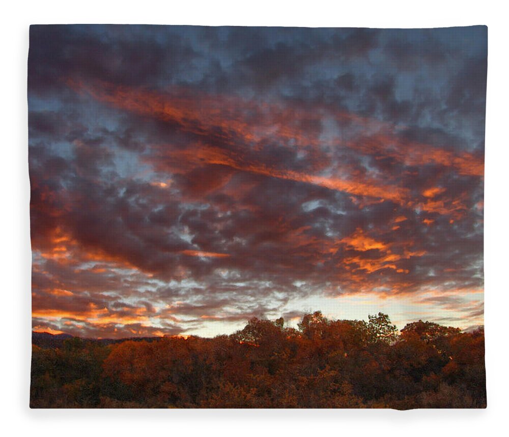 A Grand Sunset Fleece Blanket featuring the photograph A Grand Sunset 2 by Glenn McCarthy Art and Photography