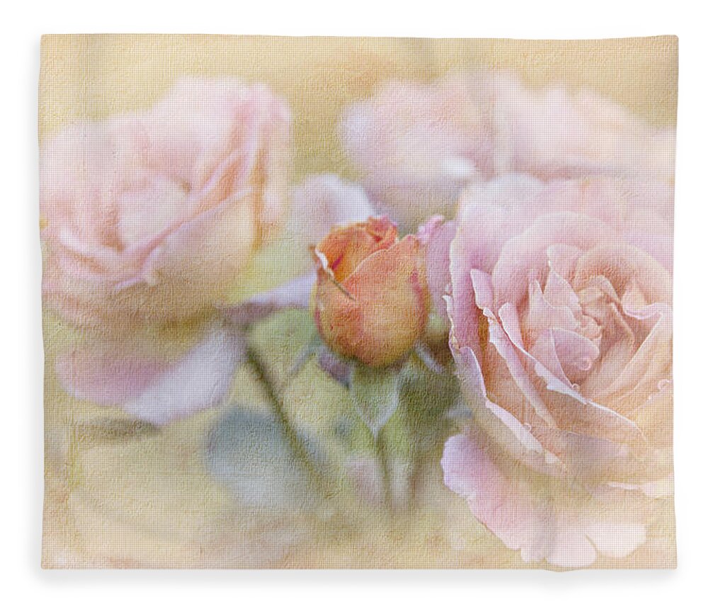 Blossoms Fleece Blanket featuring the photograph A Rose By Any Other Name by Theresa Tahara