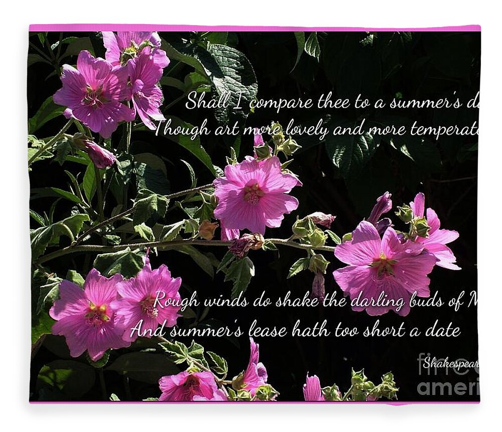 Pink Blossoms Fleece Blanket featuring the photograph A Summer's Day Pink Romance by Joan-Violet Stretch