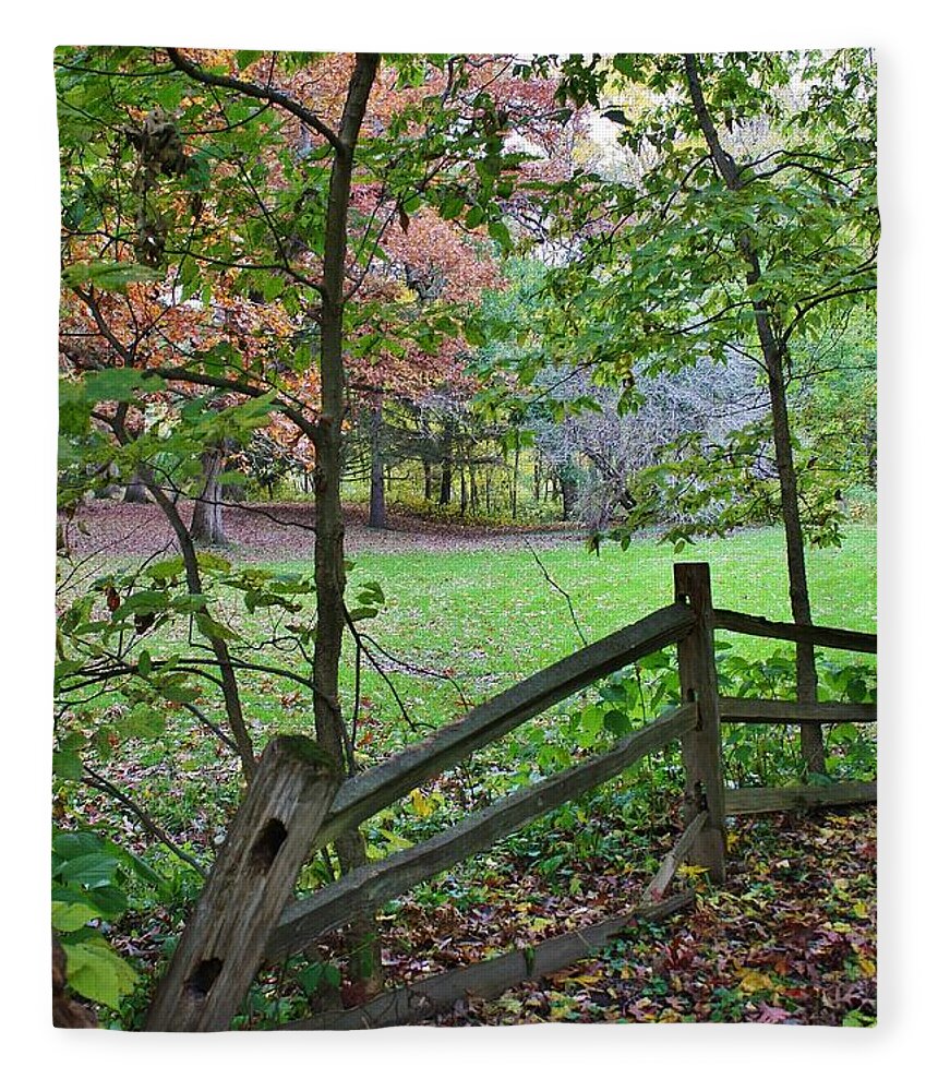 Sinnissippi Park Fleece Blanket featuring the photograph A Time for Reflection by Bruce Bley