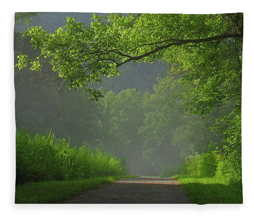 Green Fleece Blanket featuring the photograph A Touch of Green by Douglas Stucky
