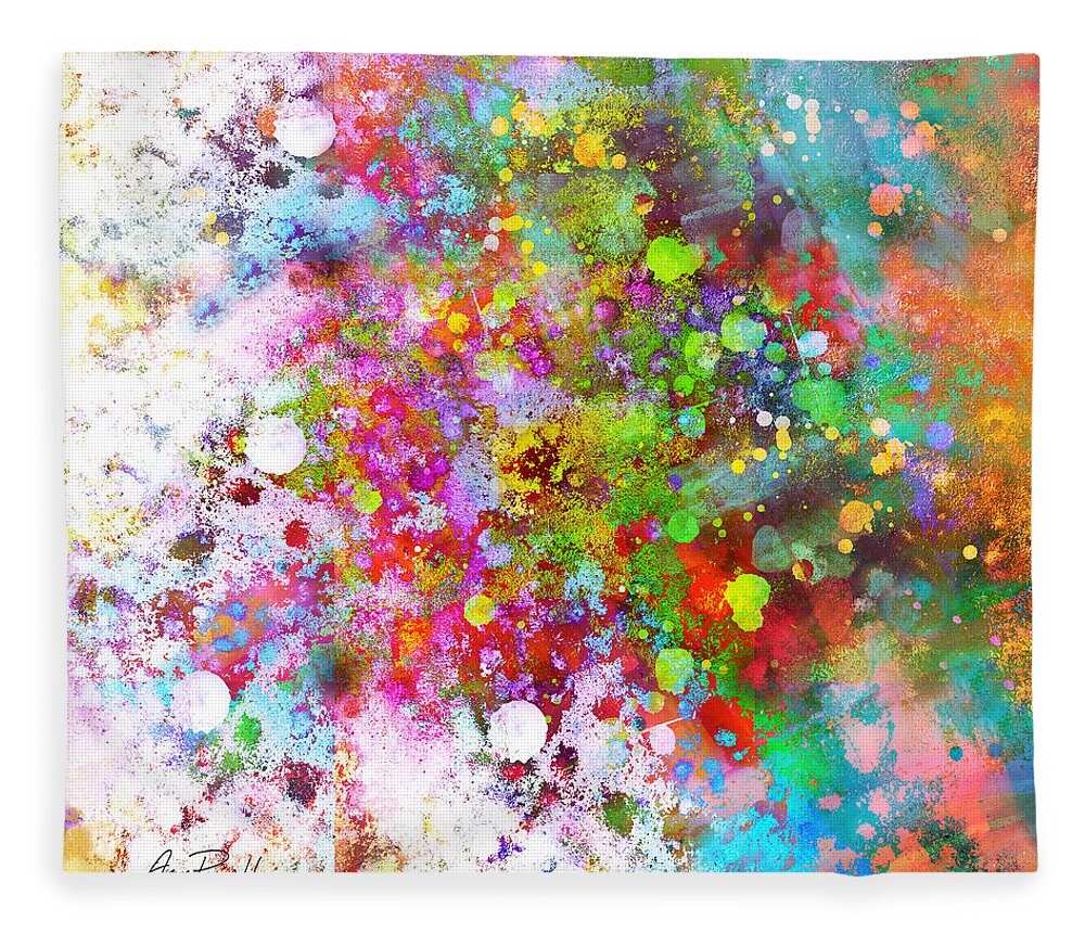 abstract art COLOR SPLASH on Square Canvas Print