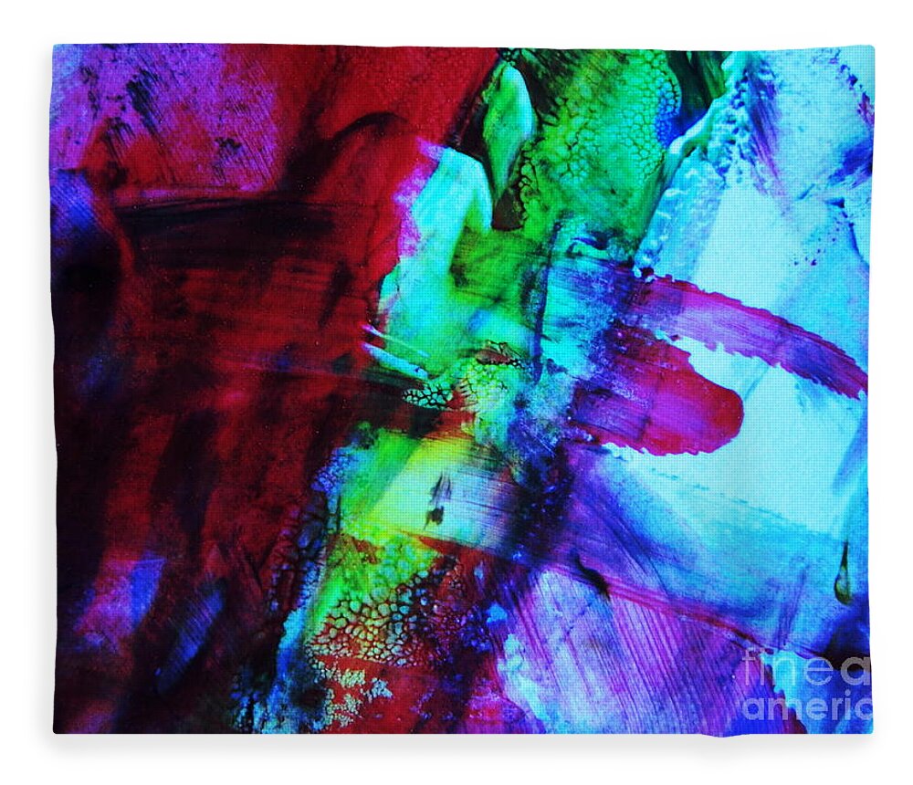 Red Fleece Blanket featuring the photograph Abstract Bold colors by Andrea Anderegg