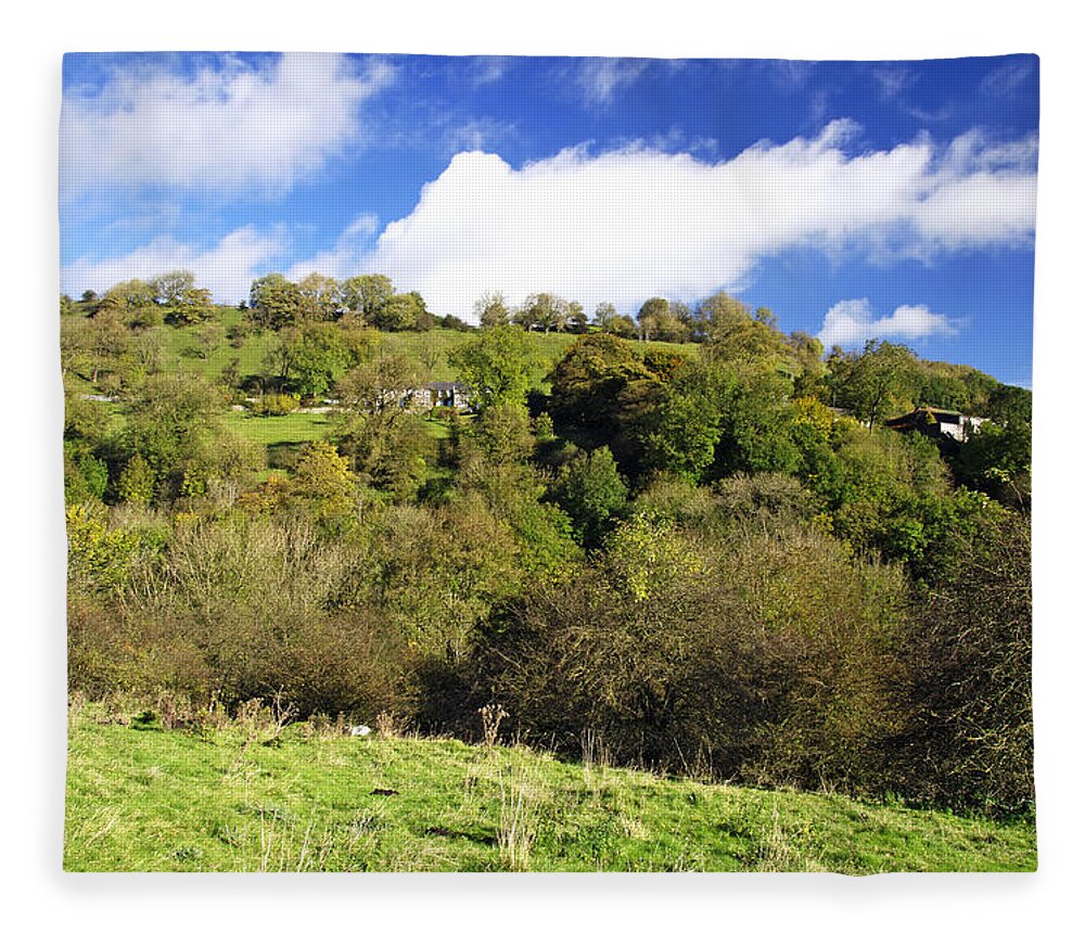 Blue Fleece Blanket featuring the photograph Across The Southern End of Monk's Dale by Rod Johnson