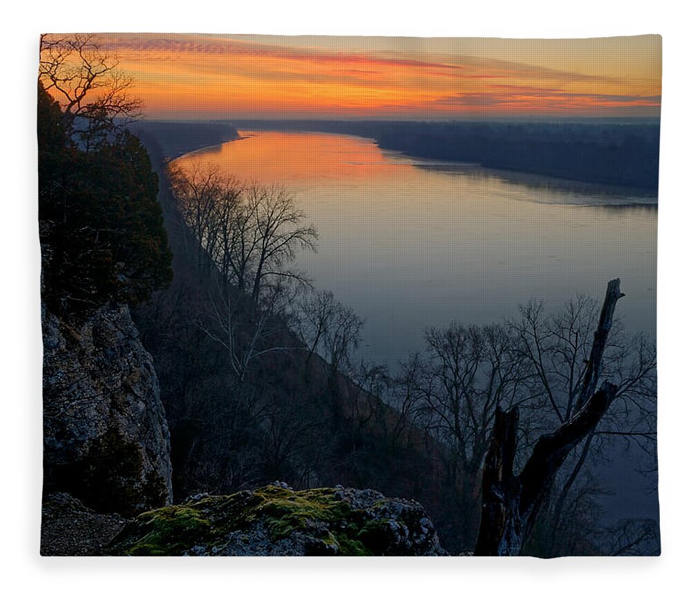 2007 Fleece Blanket featuring the photograph Across the Wide Missouri by Robert Charity