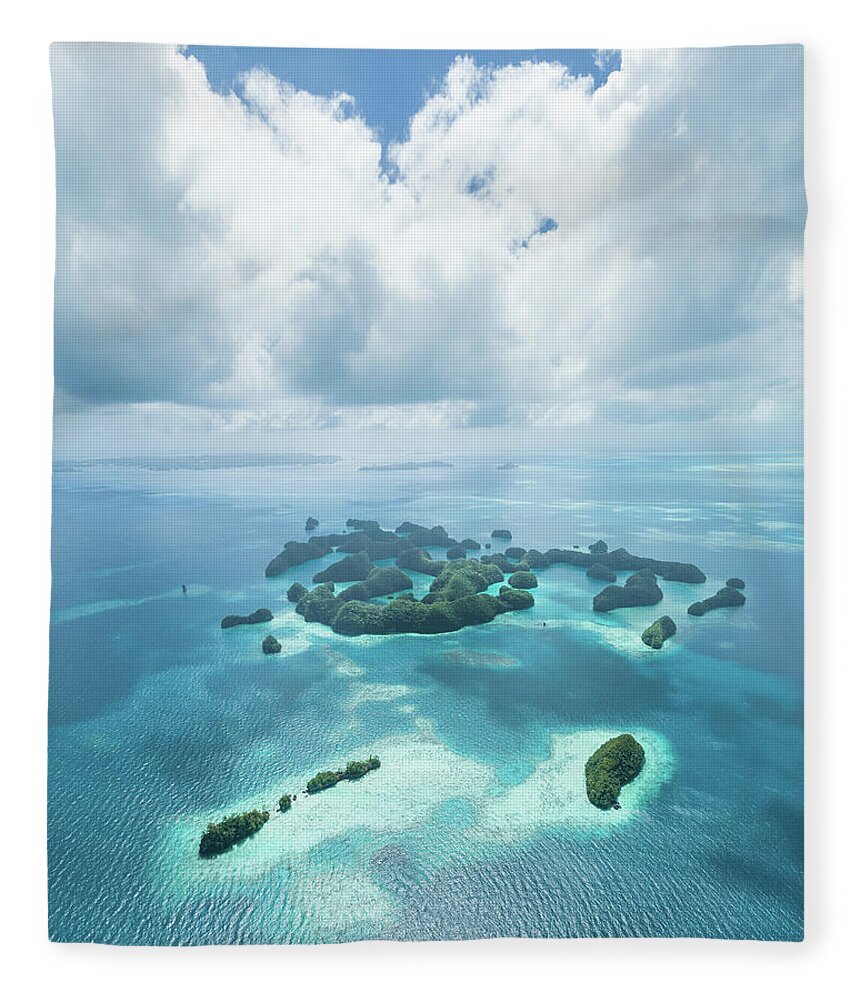Scenics Fleece Blanket featuring the photograph Aerial View Of Tropical Paradise by Ippei Naoi