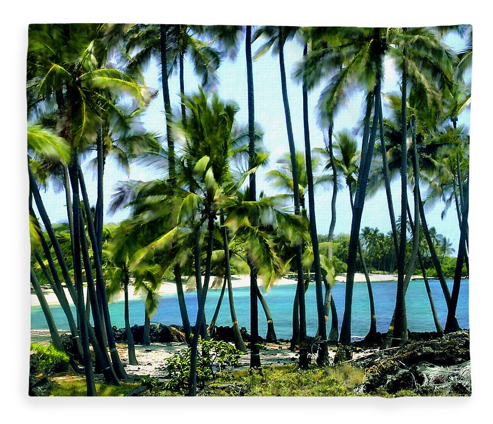 Hawaii Fleece Blanket featuring the photograph Afternoon at Kakaha Kai by Kurt Van Wagner